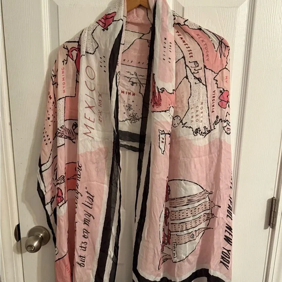 Kate Spade USA MAP Scarf - Picture 3 of 5